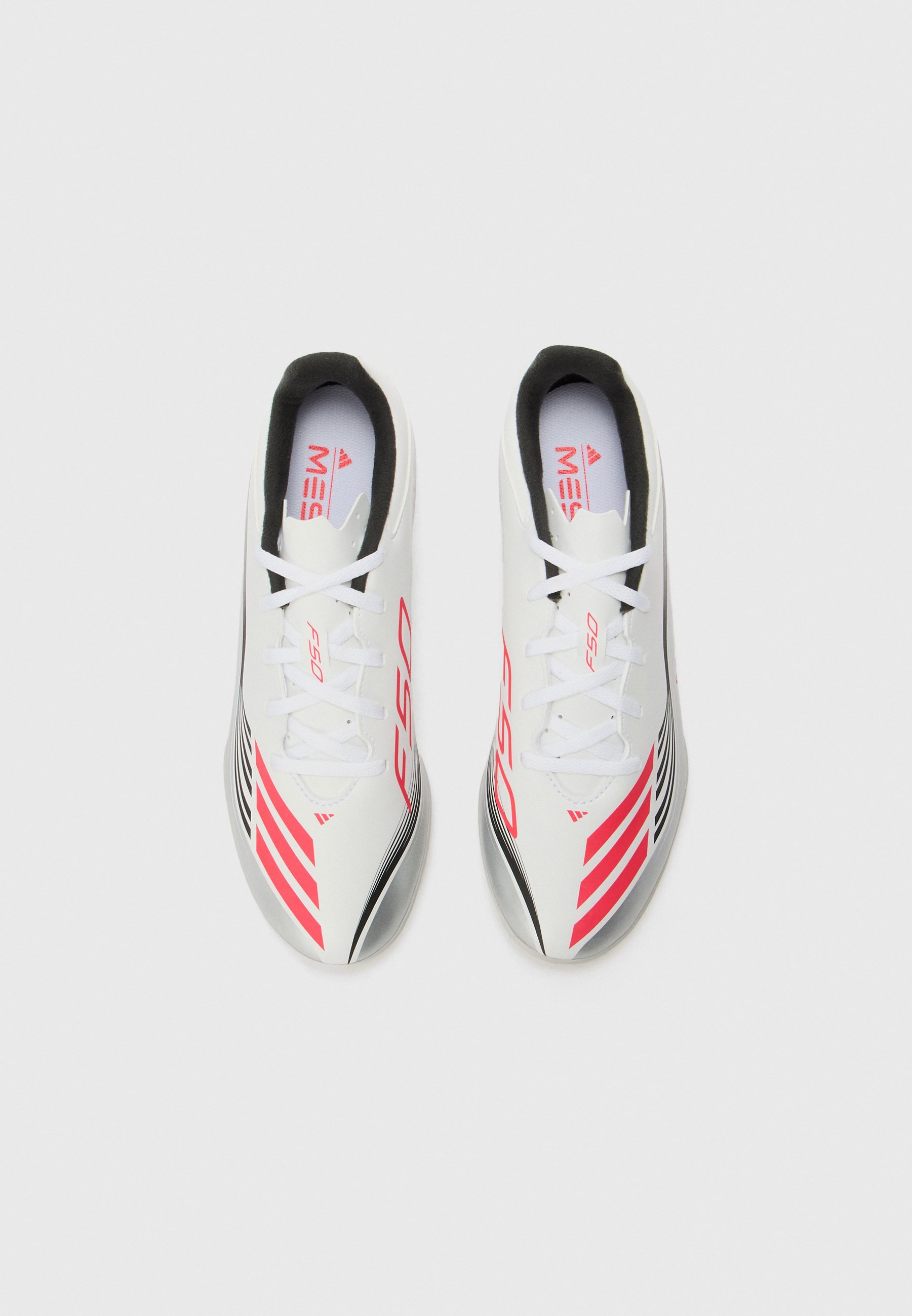adidas Performance F50 MESSI CLUB TF - Turf voetbalschoenen - wit/helder rood/zilverkleurig