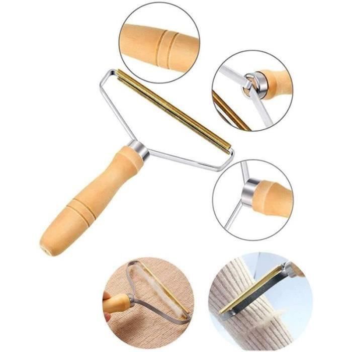 Brosse Manuel Anti Poil Lot de 1, Rasoirs Anti-Bouloches, Portable Lint Remover pour Manteau Tissé Pull Tapis Rideaux Canapé