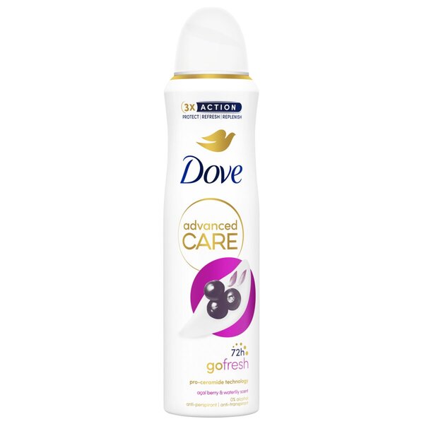 Spray antitranspirant Dove Go Fresh Açaí Berry & Water Lily<br>150ml