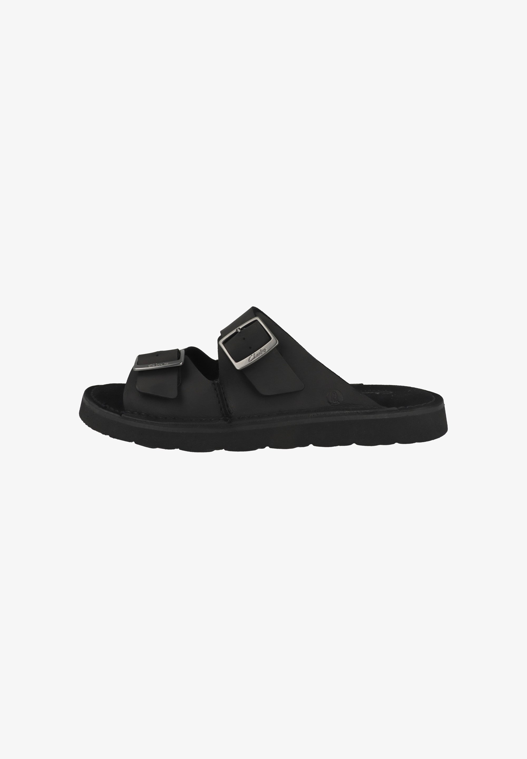 Clarks SOLSBURY STRAP - Muiltjes - zwart leer