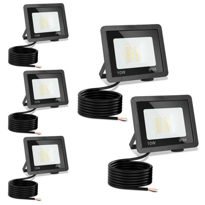 Foco LED Hengda - 5 x 10W - Resistente al agua IP66 - 3 colores - Aluminio fundido a presión