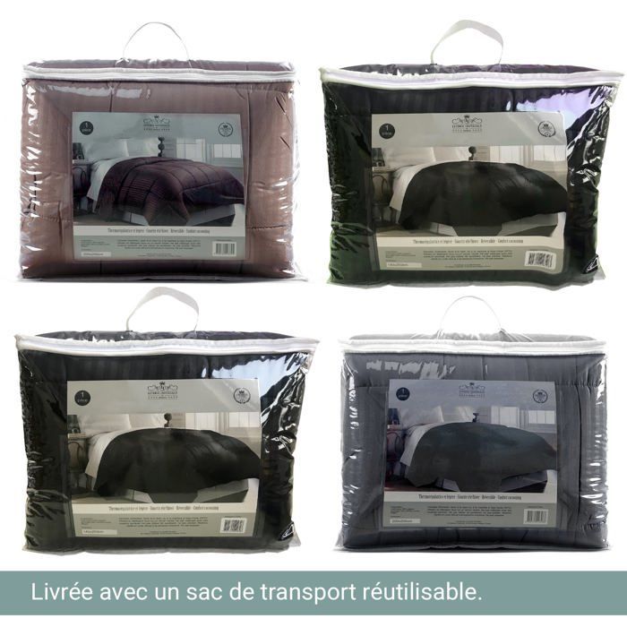Piumino - Sampur - Soft Luxe - 140x200 cm - Peso medio 250 g/m² - Termoregolante - Nero