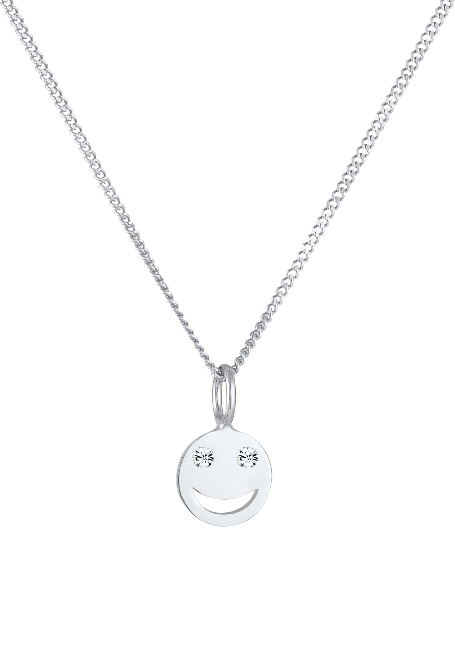Elli Femmes avec pendentif Smiling et cristaux en argent sterling 925
