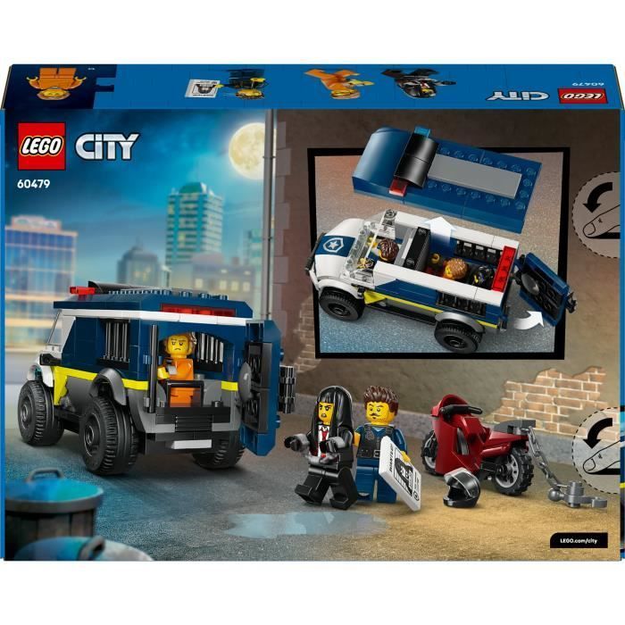 LEGO City 60479 Le Fourgon Pénitentiaire - Jeu de Construction 6 ans - Maquette de Camion