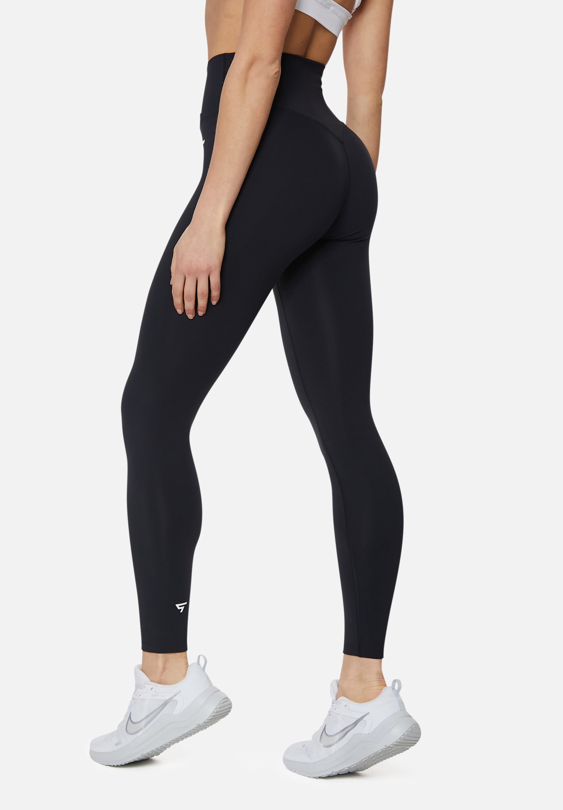 Squatproof sportlegging met gekruiste tailleband - zwart