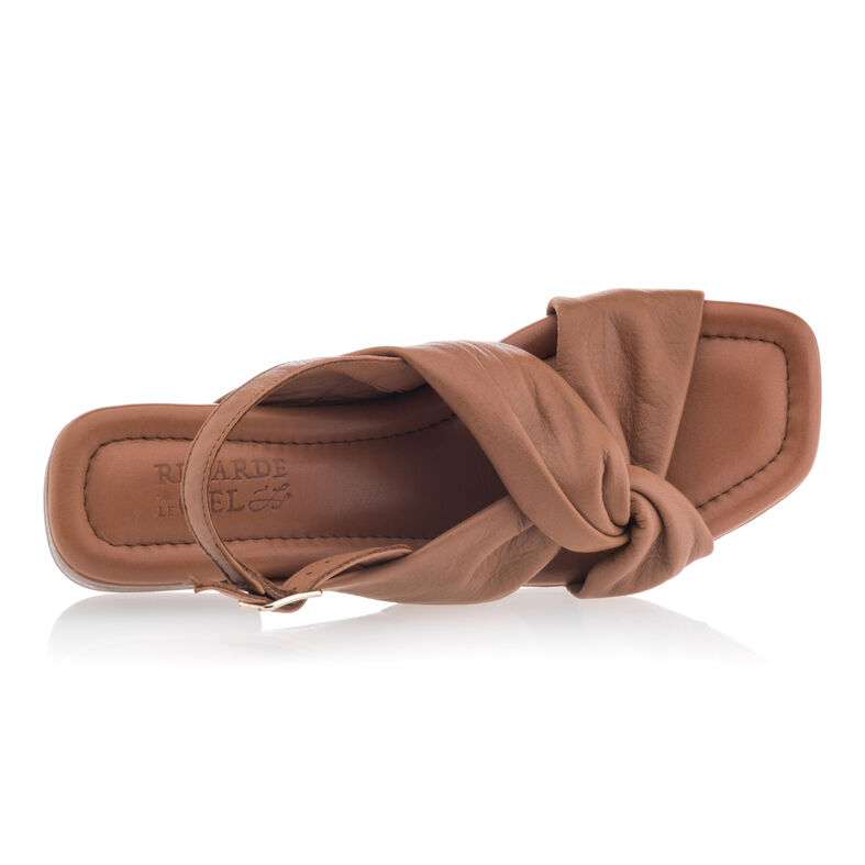 Braune Damensandalen / Zehenfreie Schuhe
