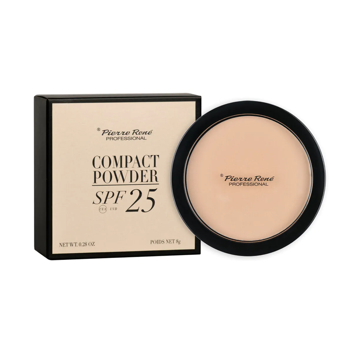 Pierre Rene Compact Powder SPF25 - Puder prasowany 02 8g