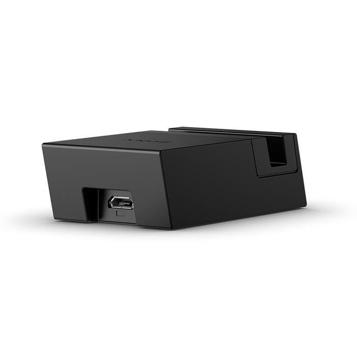 Base de conexión Sony DK52 para Xperia Z3+/Z4/Z5 - Negra - Conector Micro USB