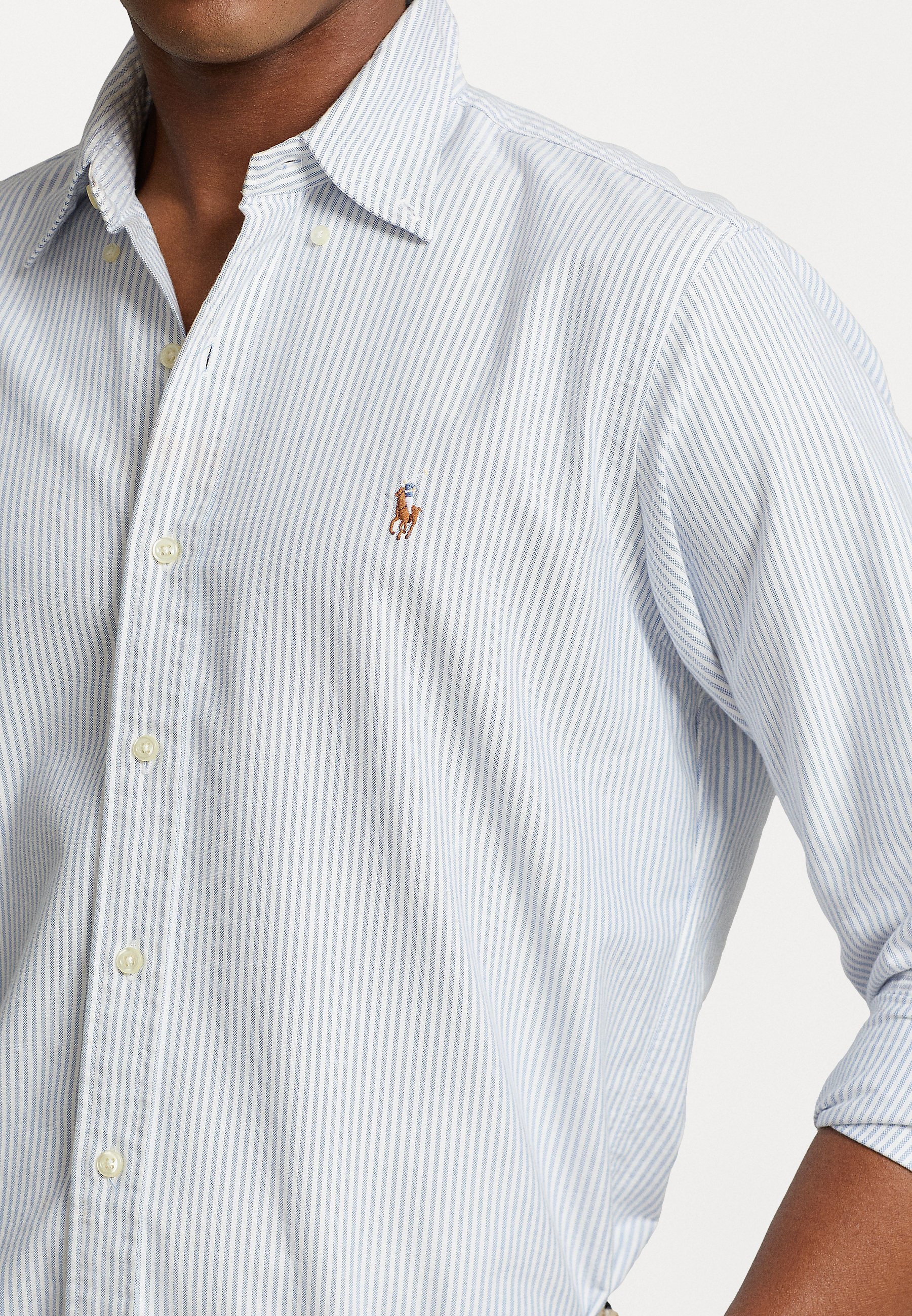 Chemise Oxford coupe slim Polo Ralph Lauren - Bleu/Blanc