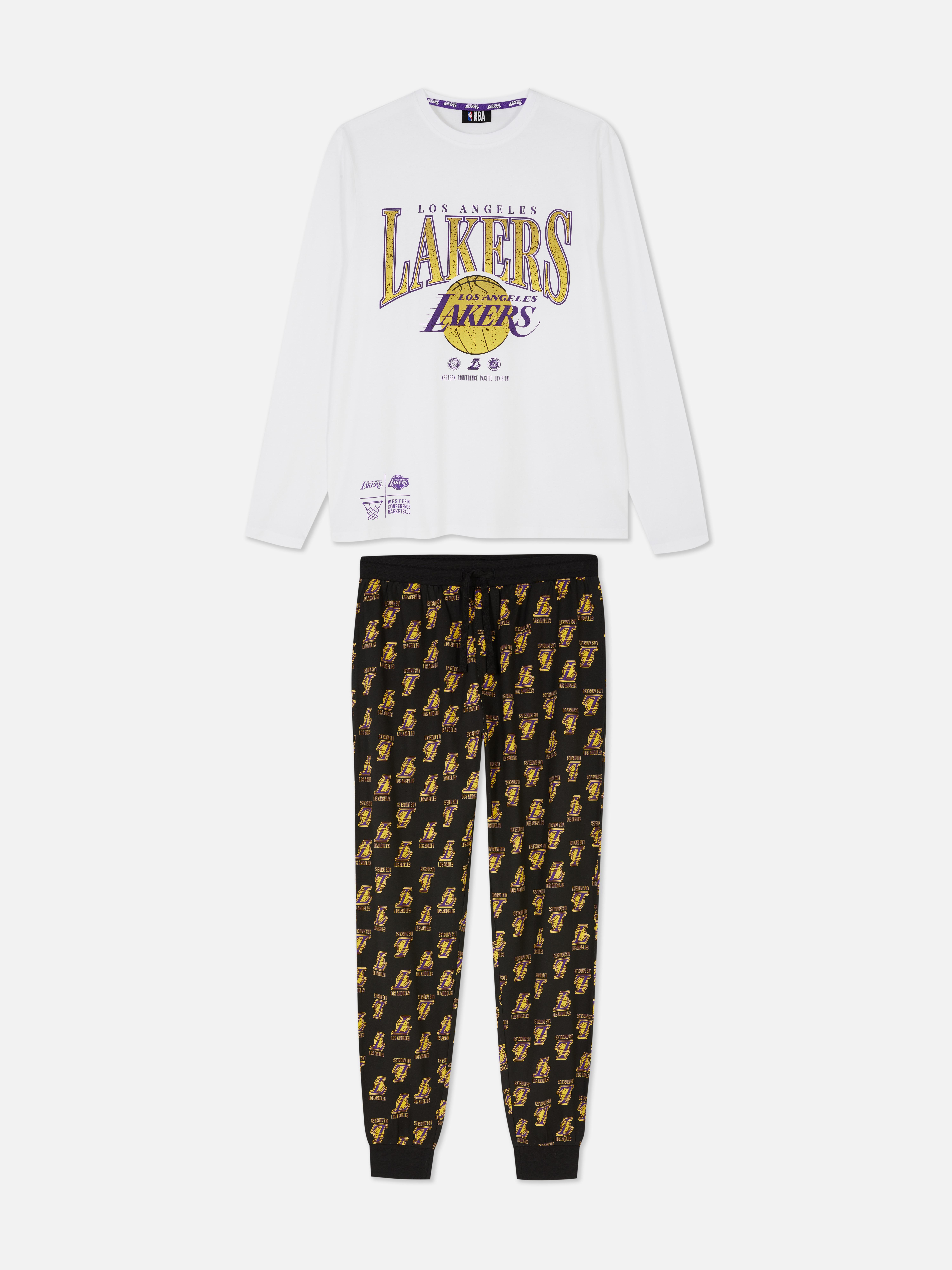 Pijama NBA LA Lakers Un set de pijamale format din tricou și pantaloni cu un design LA Lakers