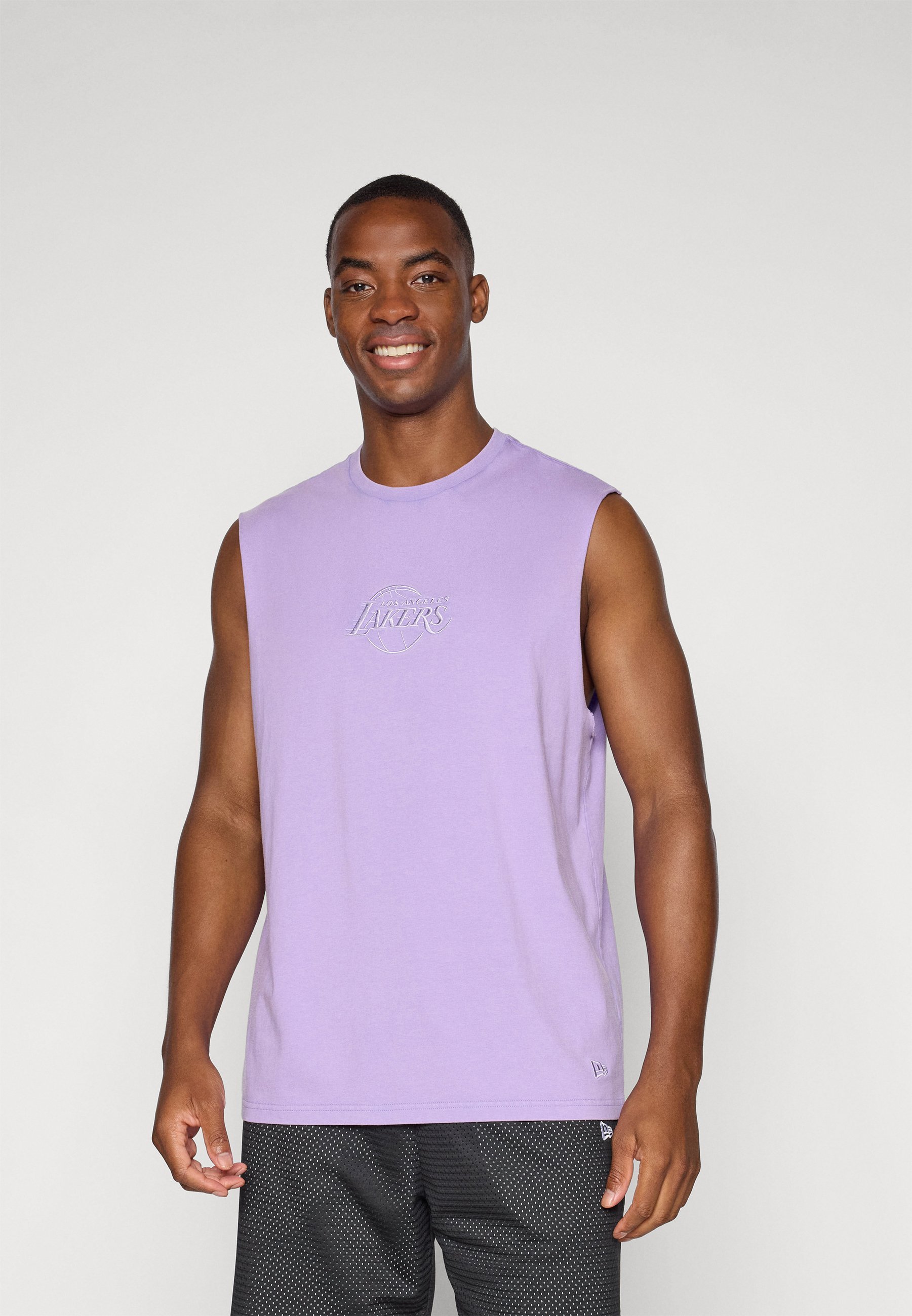 New Era NBA Los Angeles Lakers mouwloos T-shirt met wassing - Clubkleding - grijs