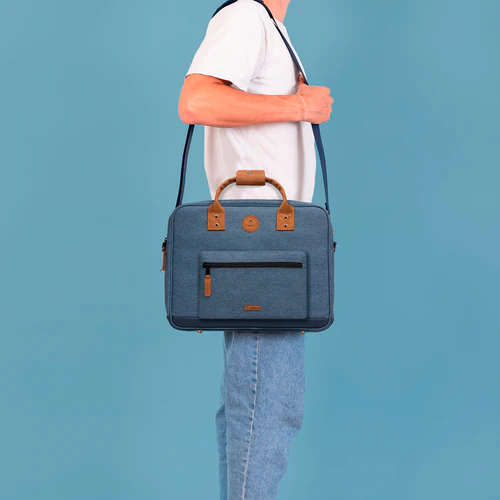 Cabaia Paris navy blue laptop bag