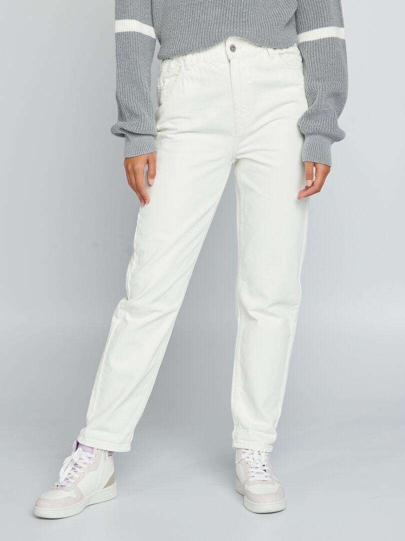 Paperbag jeans - wit