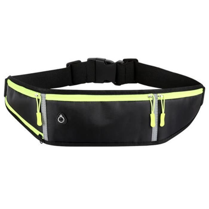 Riñonera deportiva/bolsa de senderismo con portabotellas, negra, para Asus Zenfone Max M1 ZB555KL de 5,5