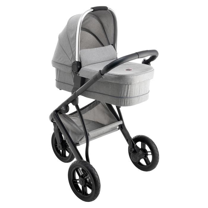 Nacelle pliable - WILLIAM KENT 1733 - Phénix Gris - Tablier et canopy inclus - De la naissance jusqu'à 9 kg