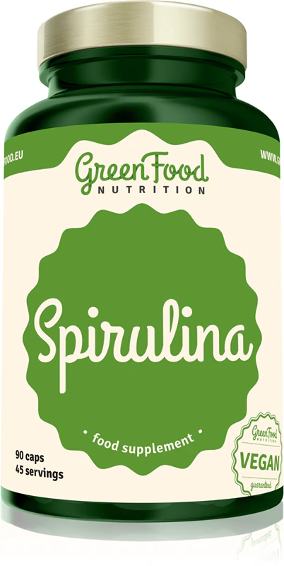 Kapsuly s doplnkom stravy GreenFood Nutrition Spirulina pre pocit pohodlia