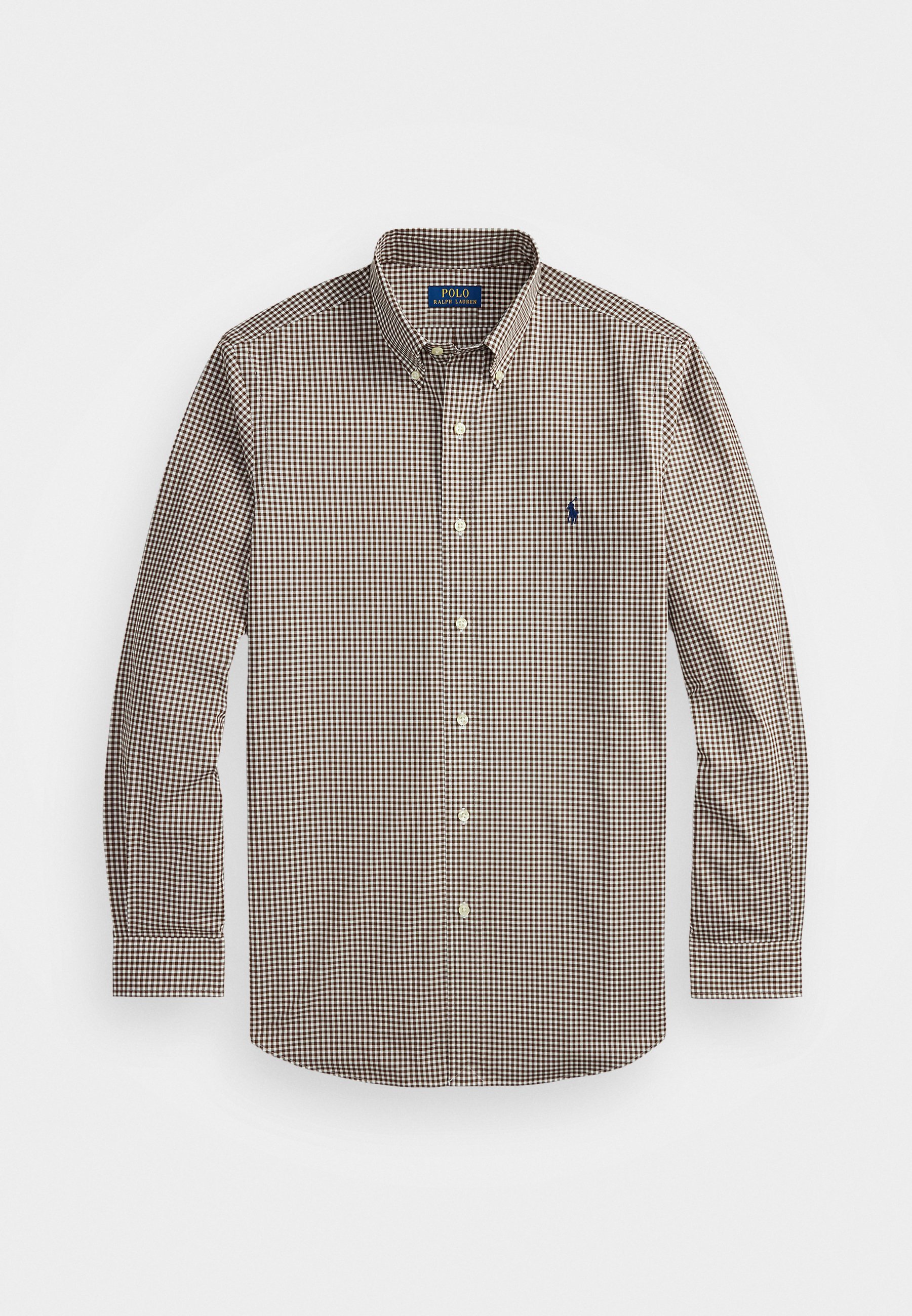 Chemise Polo Ralph Lauren coupe personnalisée vichy en popeline stretch - Chemise - marron cuivre/blanc