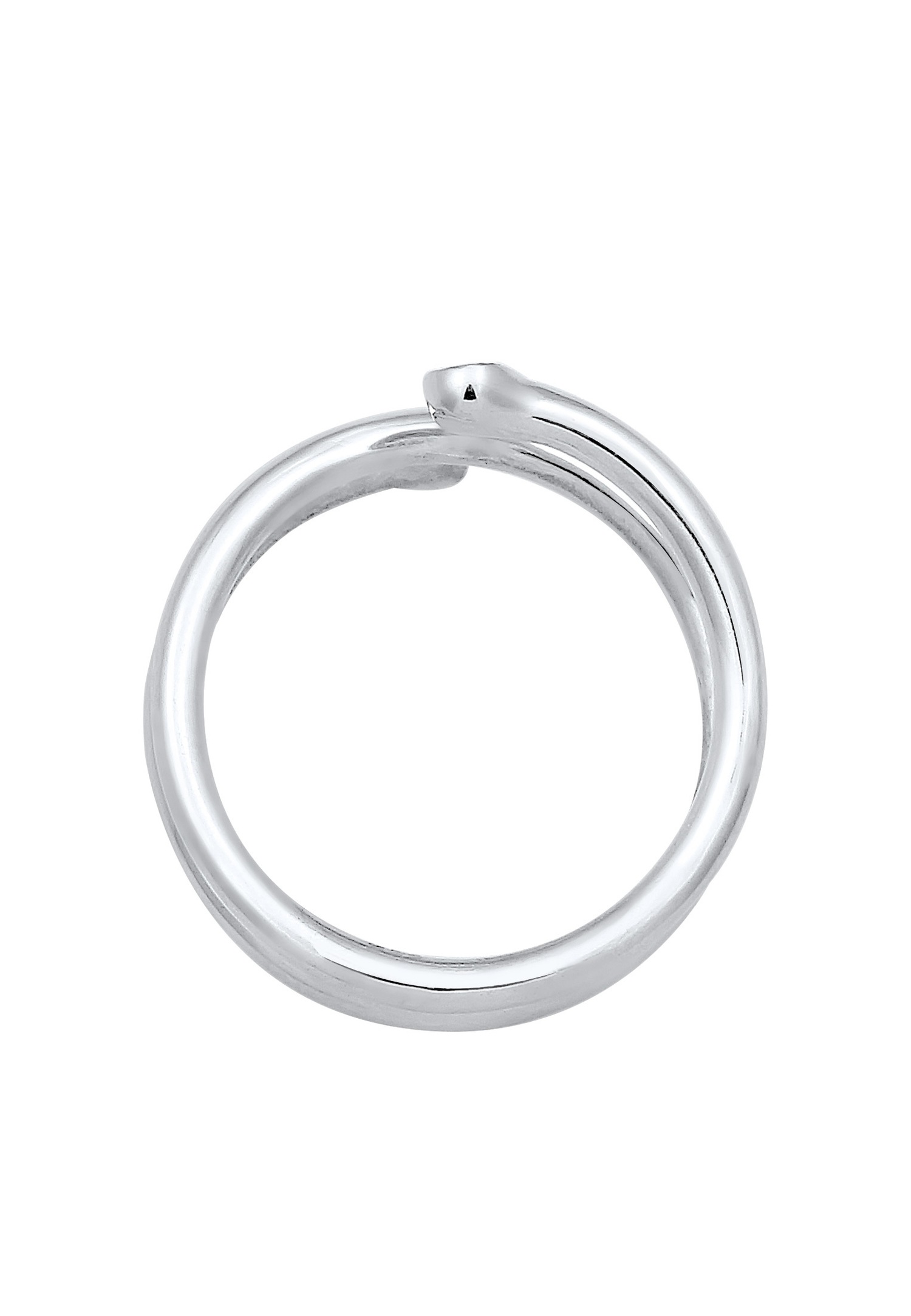 Elli Femmes enroulement géo avec cristaux en argent sterling 925