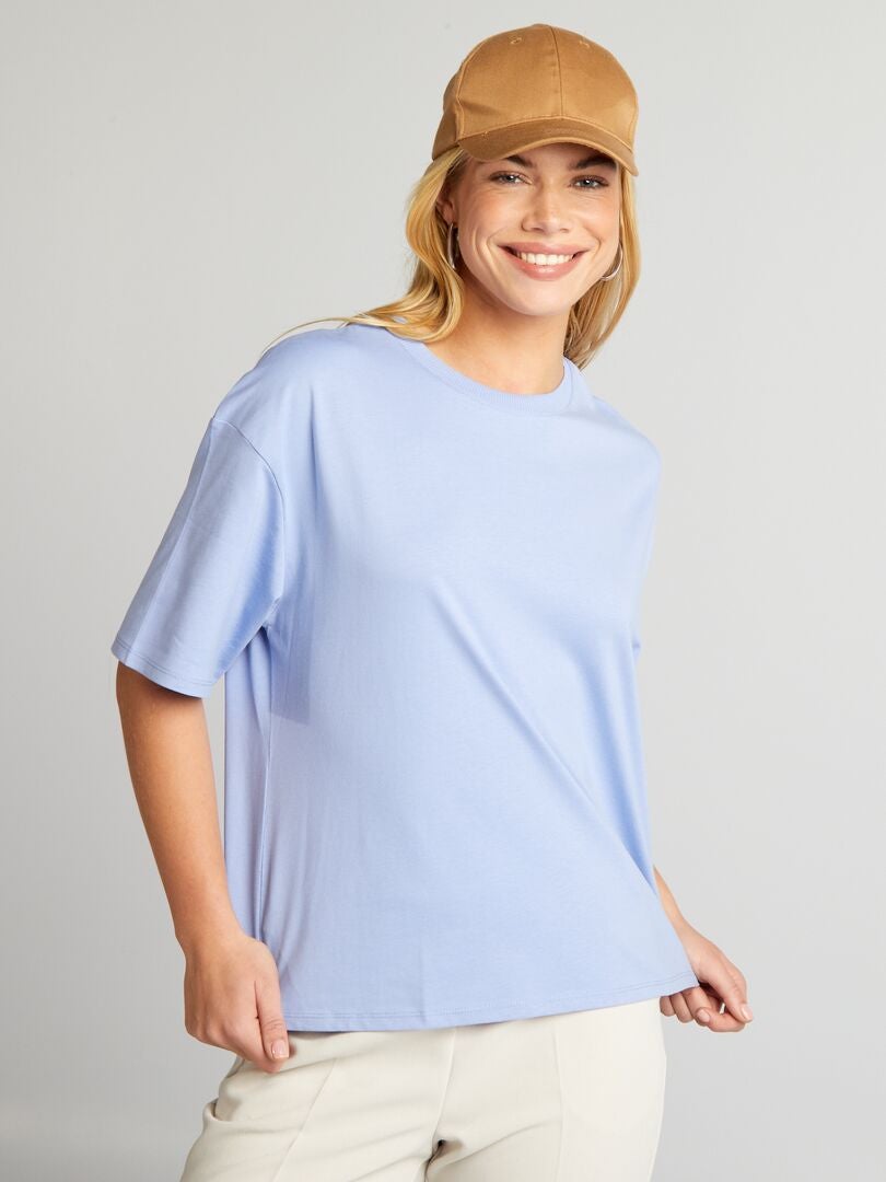 Camiseta de malha jersey - roxa