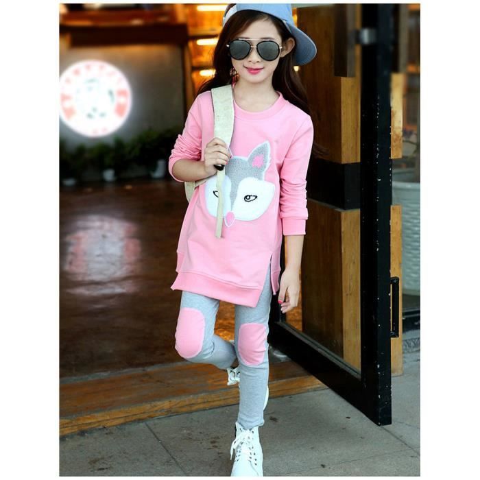 Conjunto de ropa para niña - Chaqueta + Pantalones - 2 piezas - Rosa