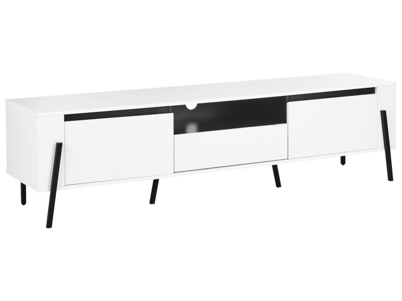 Szafka RTV 177 cm miejsce na kable biała