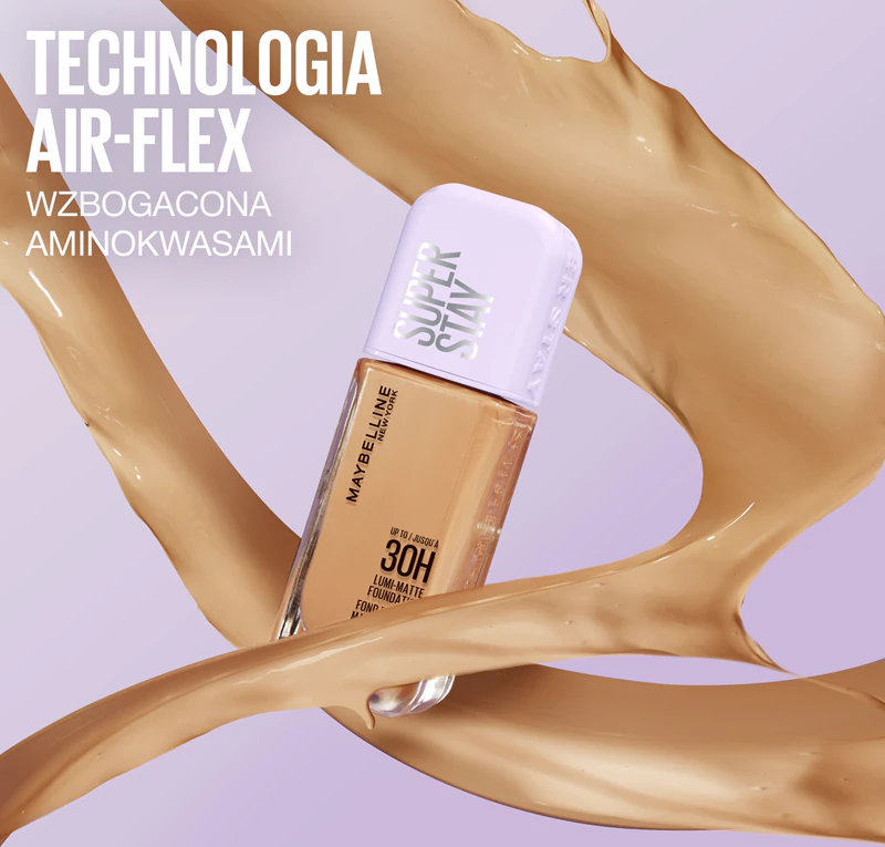MAYBELLINE NEW YORK SuperStay Lumi-Matte lichtgewicht foundation voor een langdurig resultaat.