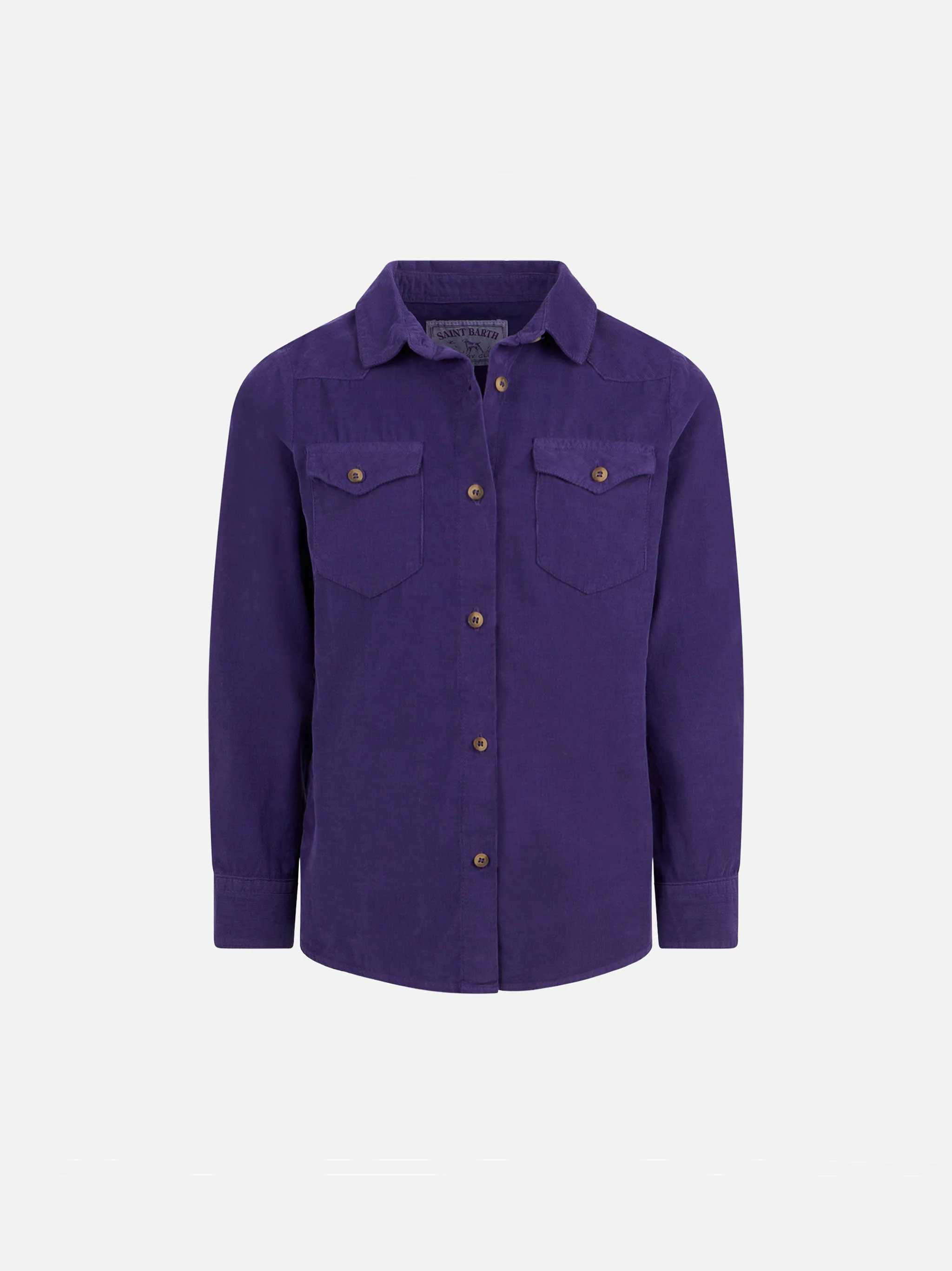 Saint Barth meisjesfluwelen overshirt met strass-print