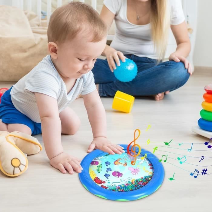 Instrumento musical - Tambor oceánico - 17x17 cm - Azul - Para niños a partir de 3 años