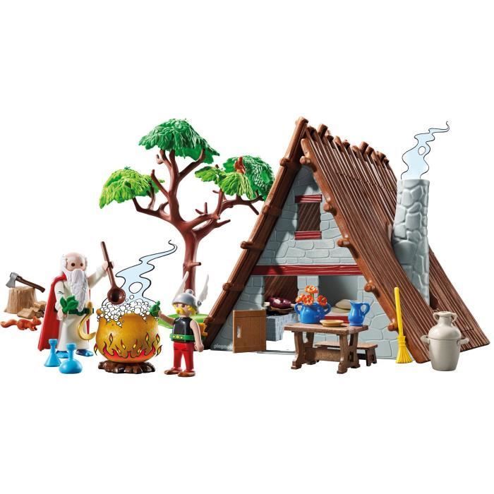 PLAYMOBIL 71828 Asterix' hut met Getafix, Asterix, stripfiguren, 80 onderdelen, geschikt voor kinderen vanaf 5 jaar