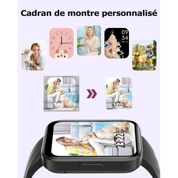 Smartwatch - VAN RYSEL - BOZLUN - Nero - Cardiofrequenzimetro - Monitoraggio attività - Monitoraggio del sonno