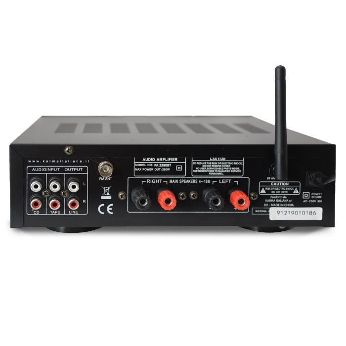 Kotiteatteri Evidence Akustiikka Hifi/Kotiteatteri 1000W + Vahvistin 2x50W Ecran LCD - USB MP3 SD Bluetooth - FM