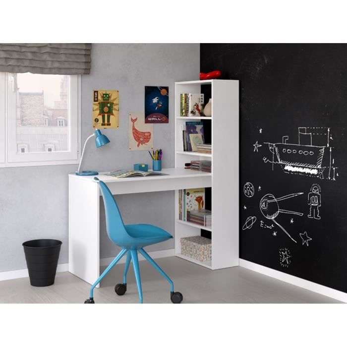 Scrivania con 5 ripiani, finitura melaminica Artik White - Dimensioni: 144 x 120 x 53 cm
