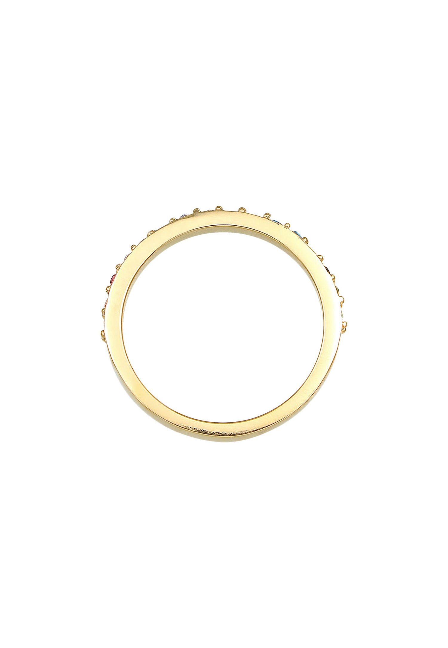 Elli Femmes Bande Arc-en-ciel Multicolore Élégant Tendance avec Cristaux en Argent Sterling 925