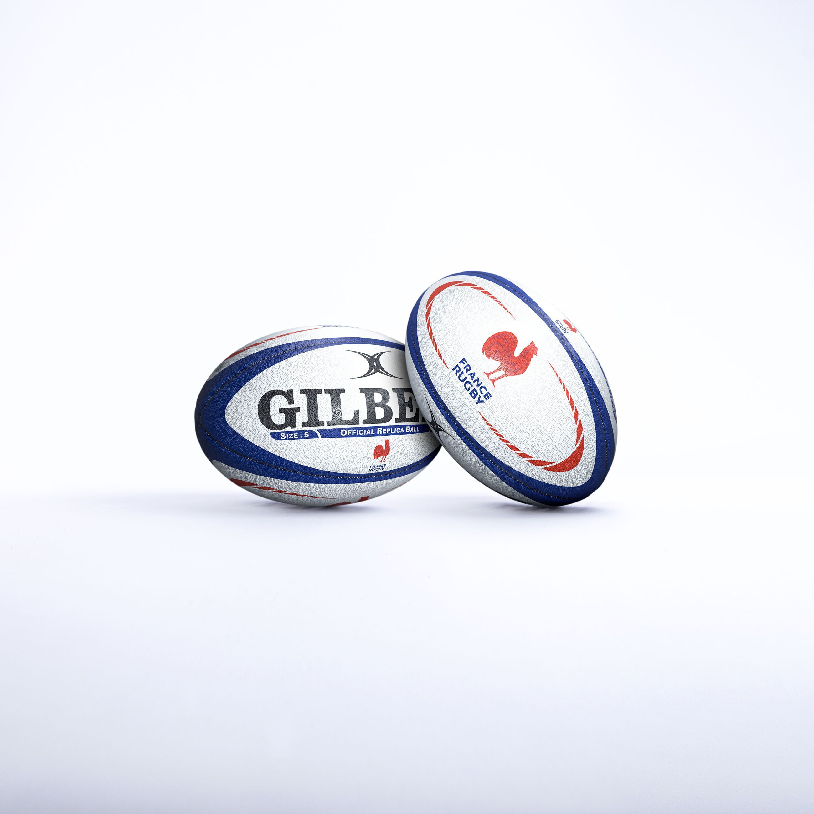 Replica del pallone da rugby francese - GILBERT - Confezione da 5