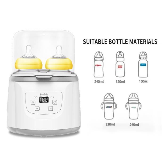 Calientabiberones, calentador de alimentos y esterilizador eléctrico 6 en 1 JOULLI Nubite con pantalla LED y control de temperatura.
