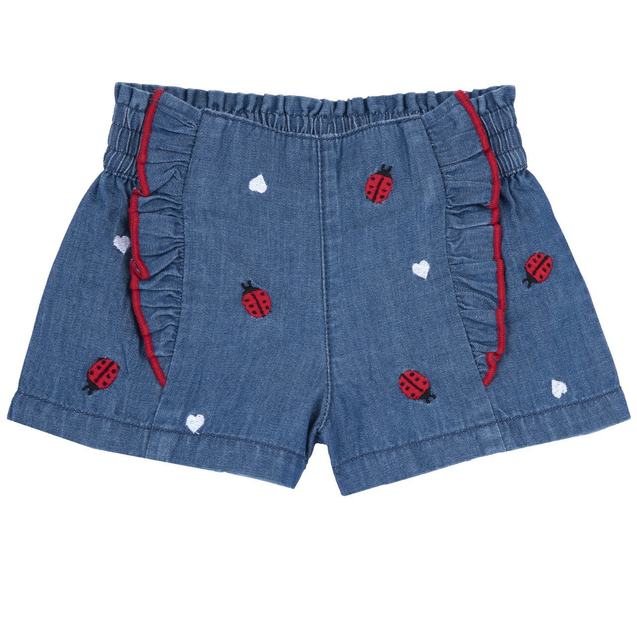 Shorts met geborduurd lieveheersbeestje