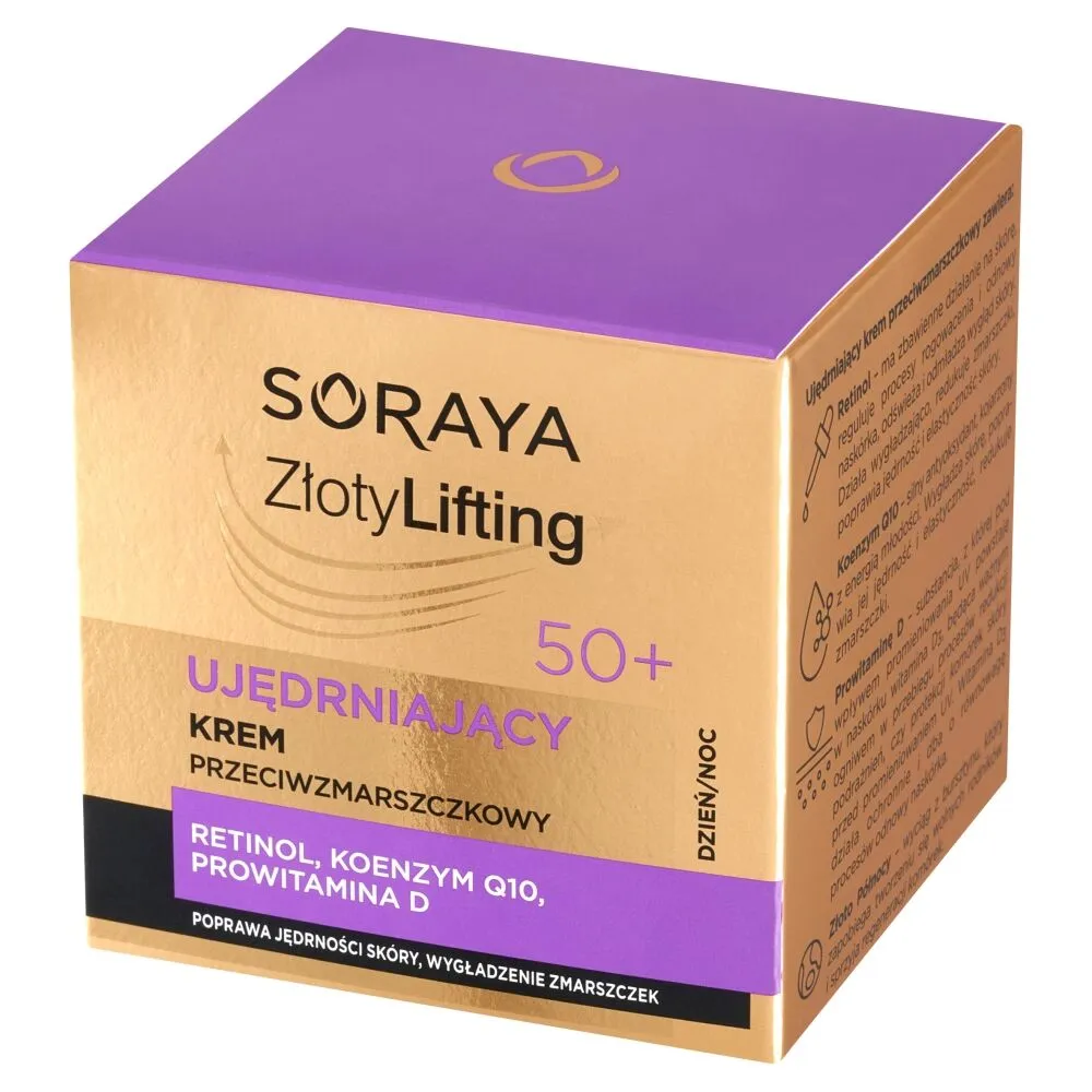 Soraya Złoty Lifting Ujędrniający krem przeciwzmarszczkowy 50+ 50ml