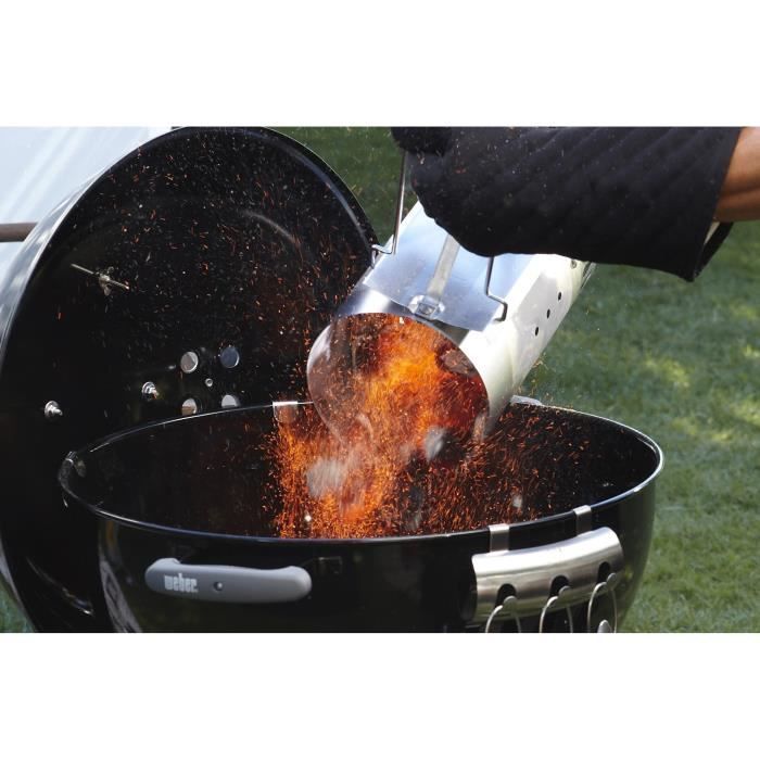 Cheminée d'allumage pour barbecue à charbon - WEBER - Rapidfire - Poids 2,18 kg - Dimensions 32x19x30,5 cm