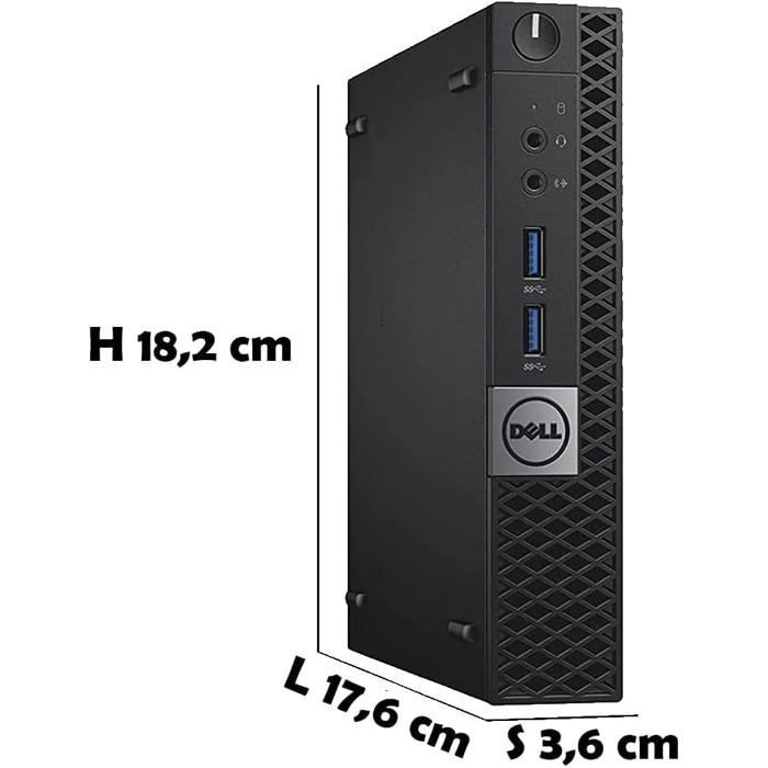 Dell Optiplex 3050 Mini PC, Intel Core i5-6400T 2.2 GHz, 8 GB DDR4 RAM, 128 GB SSD, Windows 11 Professional