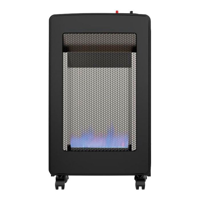 Fogão a gás para interiores. Chama azul dobrável, longo, preto, modelo Fulmo.