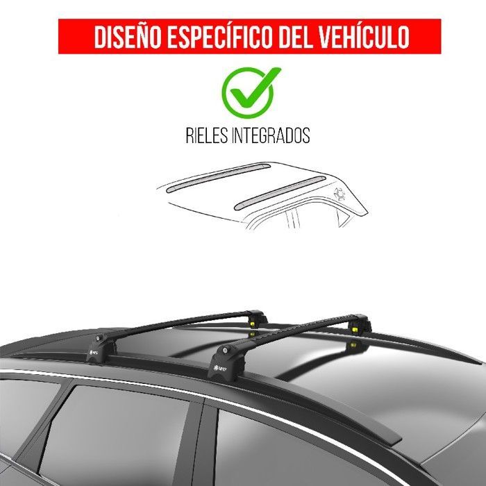 TURTLE AIR-2 Roof Bars for AUDI A6 AVANT (C7) 2011-2018 (ESTATE) Black