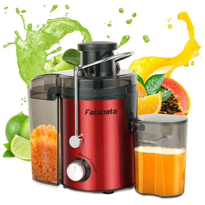 Extractor de zumos - FATABETA - LH618 - 400W - 3 velocidades - Depósito de 550 ml y depósito de pulpa de 1 L