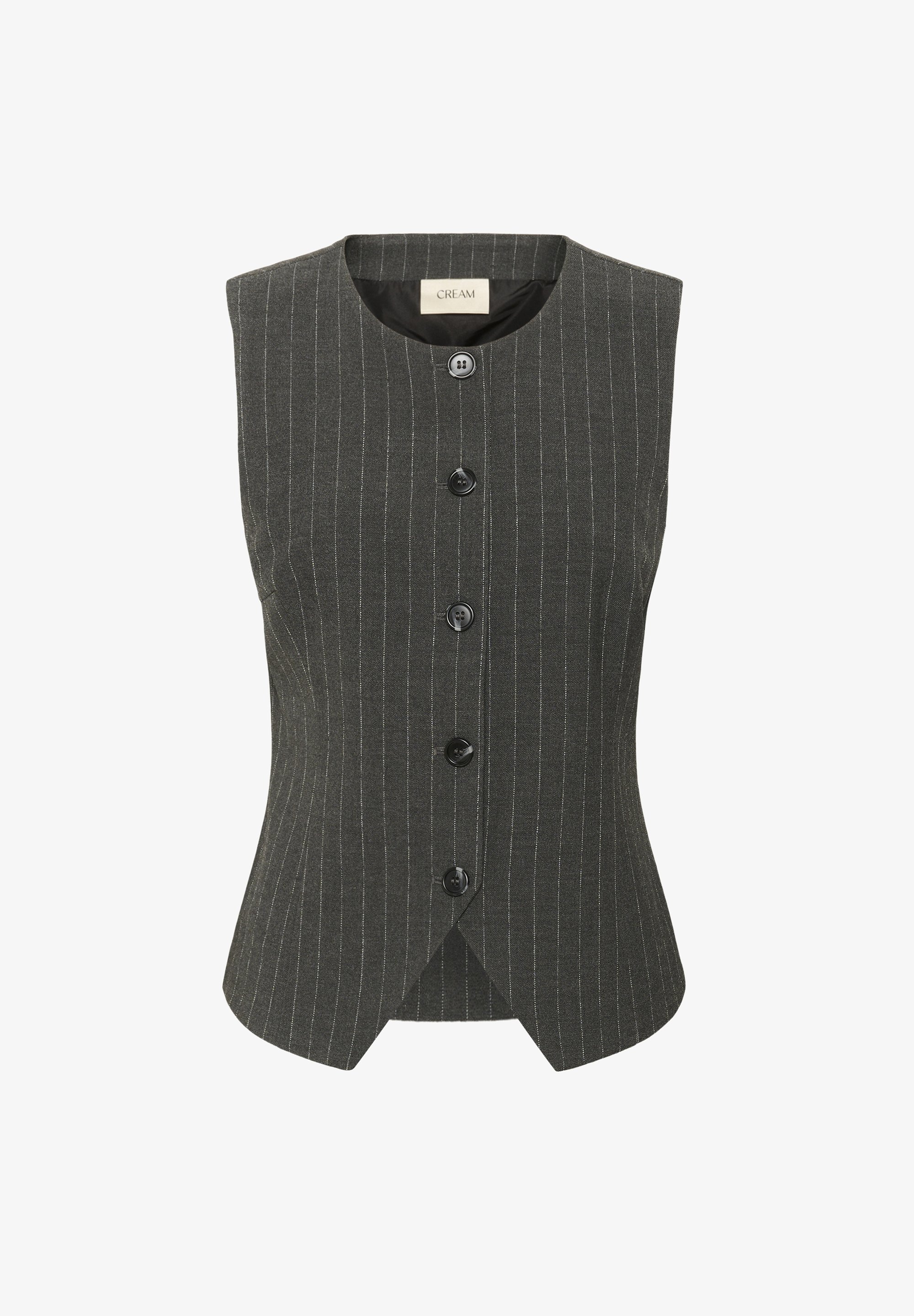 Kreemjas TINGLE - Vest - tumehall triibuline