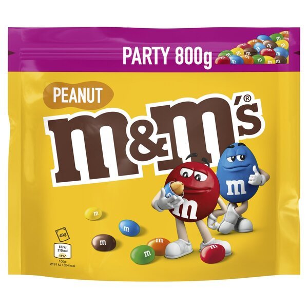 Párty vrecko s arašidmi M&M<br>800g