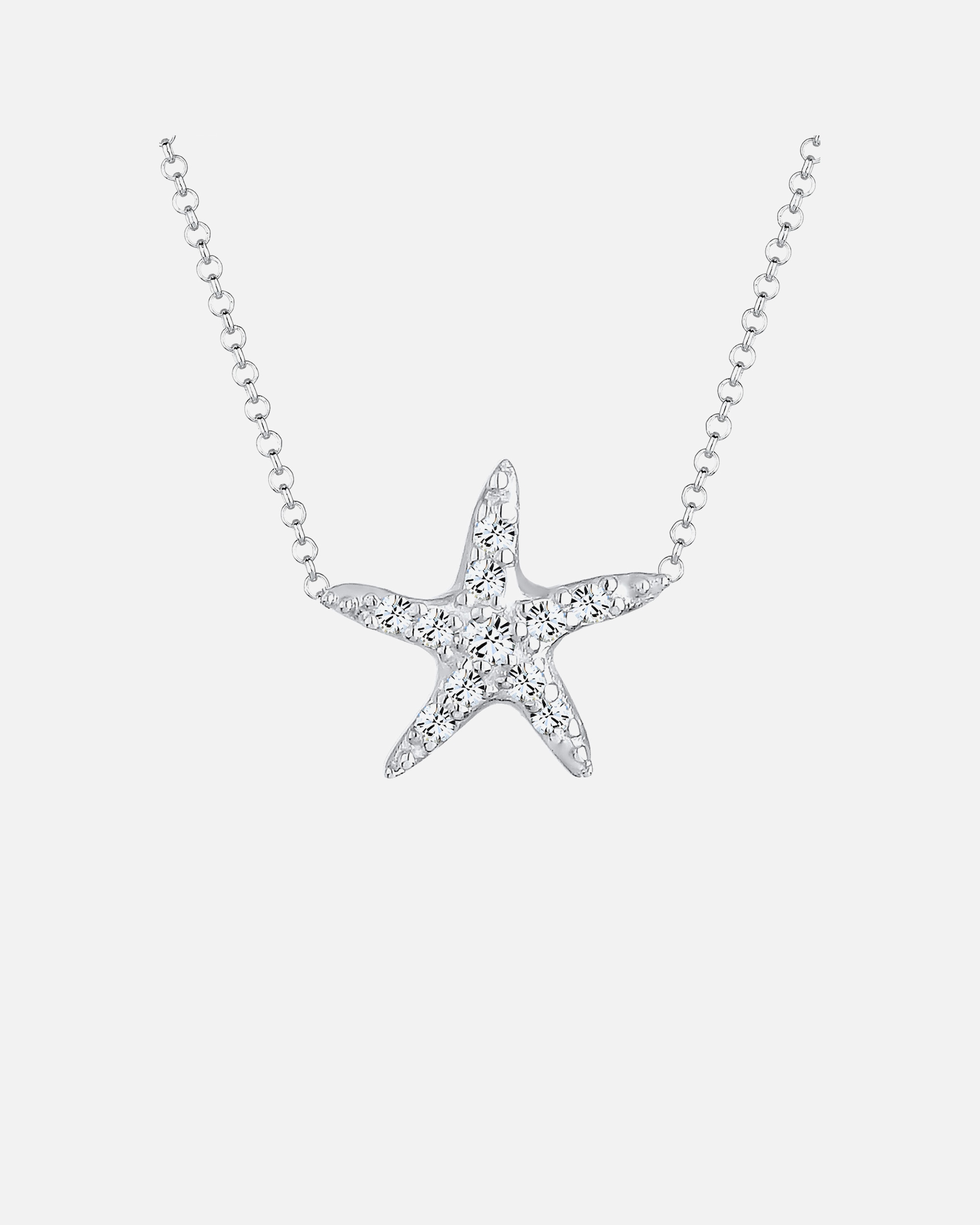 Elli Femmes étoile de mer maritime avec cristaux en argent sterling 925