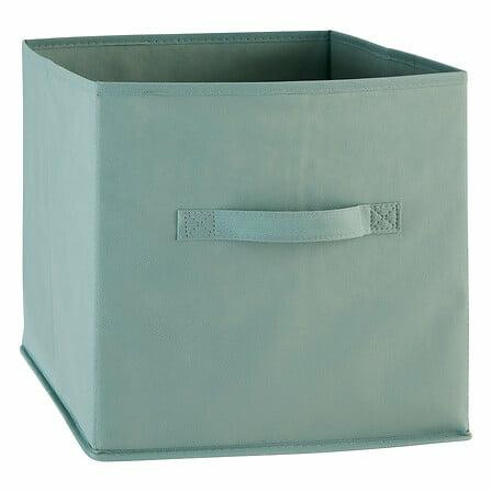 PUDEŁKO DO REGAŁU seledynowe 31x31x31cm z uchwytem