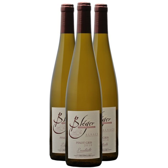 Domaine Claude et Christophe Bléger Alsace Pinot Gris L'inoubliable 2024 - Vino bianco d'Alsazia (3x75cl) biologico