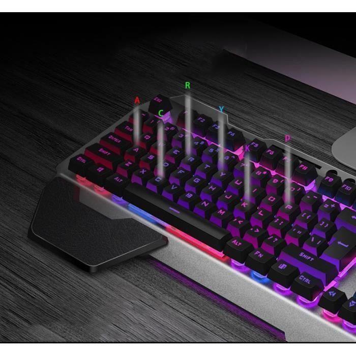 Conjunto de teclado e mouse para jogos ZGEER - Sem fio - Retroiluminação RGB - 2400 DPI - Bateria com duração de até 30 horas
