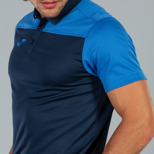 Joma Hobby II Navy Royal kortærmet poloshirt