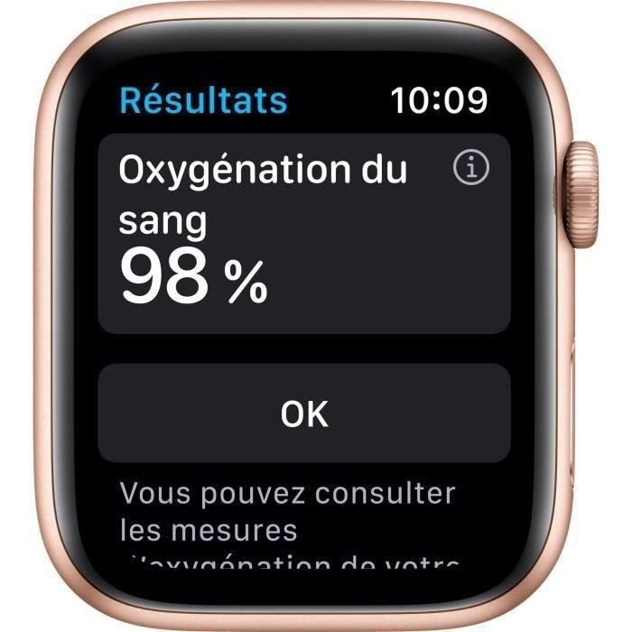 Apple Watch Series 6 GPS - Caja de aluminio dorado de 44 mm - Correa de oro rosa (2020) - Reacondicionado - Excelente estado